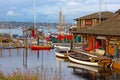 Boats rental on the Lake Union in Seattle, WA. Royalty Free Stock Photo